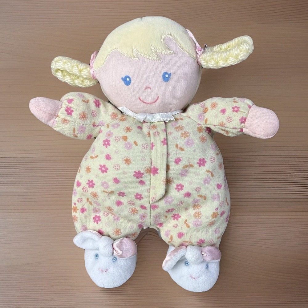 Carter's Child of Mine Yellow Baby Doll Flowers Blue Eyes Blonde Braids #85118